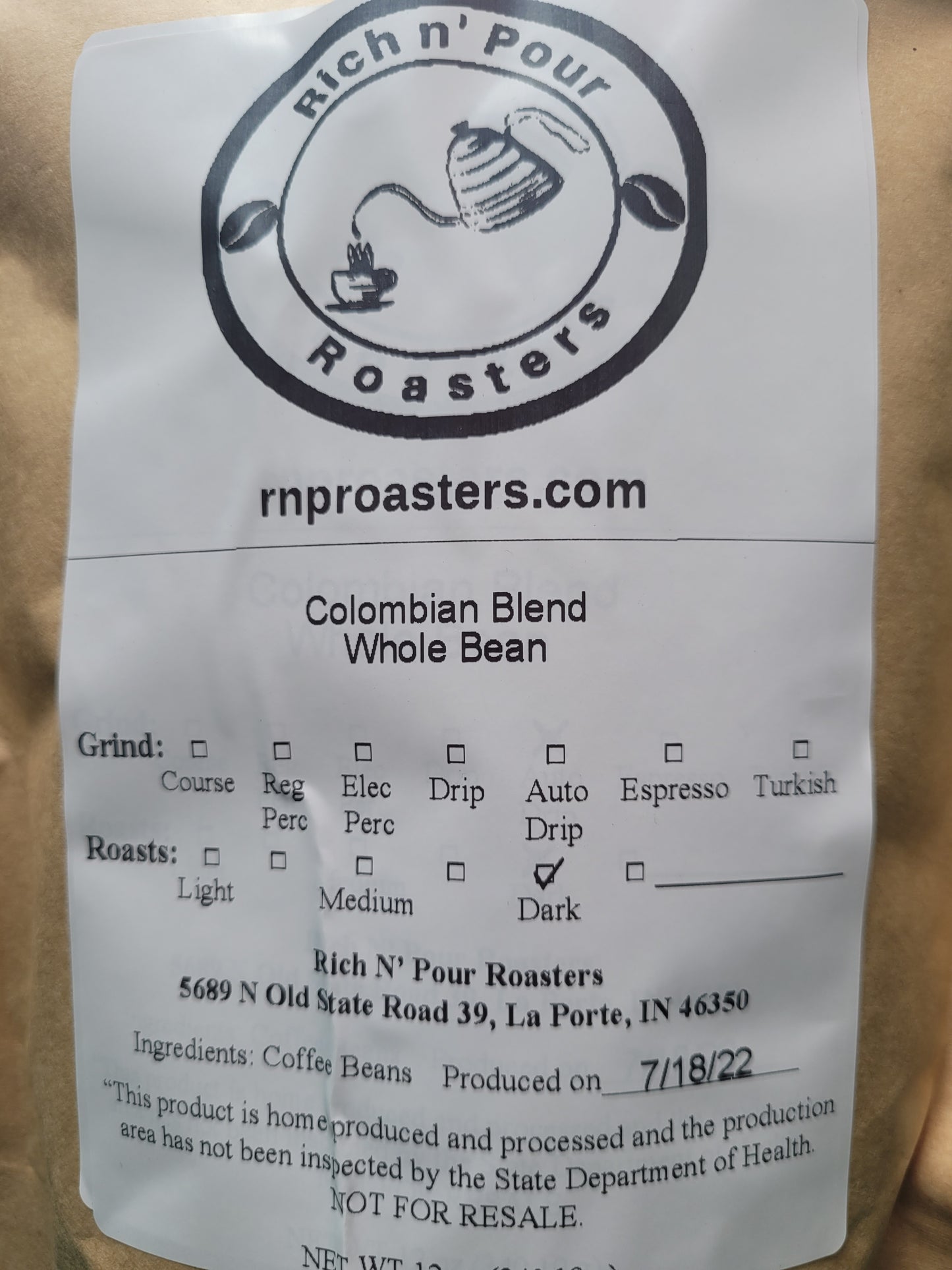 Colombian Blend Fresh Roasted